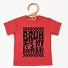 The Juniper Shop Bruh It's My Birthday Checkered Toddler Short Sleeve Tee - 2 of 4