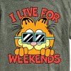 Men's - Garfield - I Live For Weekends Short Sleeve Graphic T-Shirt - 2 of 4