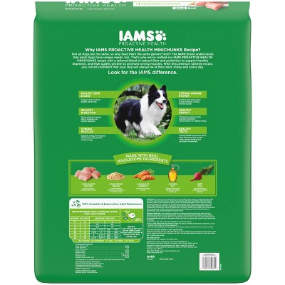 IAMS Proactive Health Chicken and Whole Grain Minichunks Dry Dog Food, 30 LBS