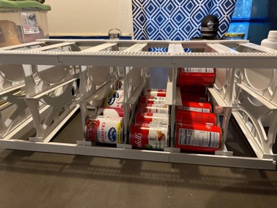 Shelf Reliance Compact Cansolidator Pantry Food W/rotation System,  Interlocking Assembly & Adjustable Panels Holds Up To 40 Cans, White (2  Pack) : Target