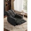 Manual Recliner Chair, Swivel Rocker Chair for Adults, Ergonomic High Back Silent Nursery Glider, Upholstered Fabric Reclining Sofa Chair - 2 of 4
