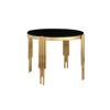 CENGHU 65" Rectangle Glass Dining Table, Tempered Glass Tabletop and Polished Gold Legs, Modern Style Kitchen Table for Home, Kitchen, Dining Room - 3 of 4