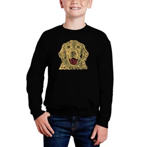 LA Pop Art Dog - Boy's Word Art Crewneck Sweatshirt - 1 of 3