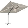 Sonkuki 11.5×9FT Offset Outdoor Solar LED Patio Aluminum Cantilever Umbrella with Infinite Canopy Angle Adjustment - 2 of 4