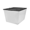 Storex Storage Tote, 16 gal, 22.7" x 18.25" x 12.86", Clear/Black - 4 of 4