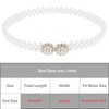 INSPIRE CHIC Women's Pearl Belt Crystal Rhinestone Retro Elastic Thin Waist Belt for Wedding Dress - 4 of 4