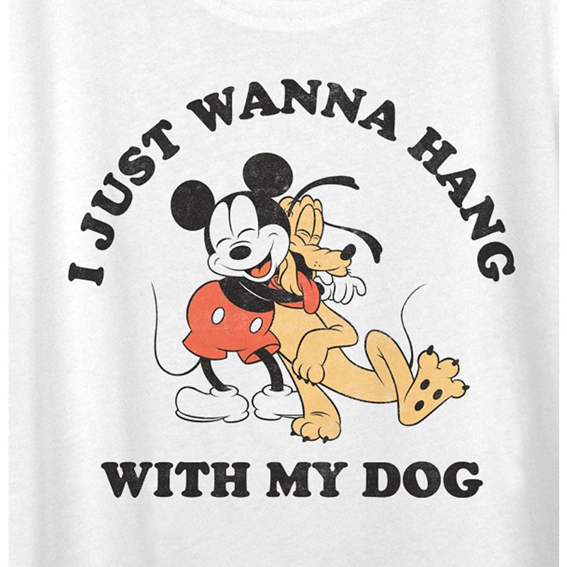 Women's Mickey & Friends Mickey & Friends Hang With My Dog Pluto Scoop Neck, 2 of 5