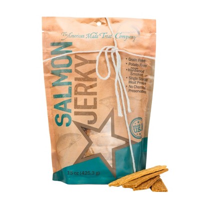 The American Made Treat Company Salmon Jerky for Dogs 15 oz
