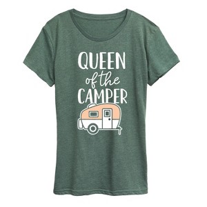 Women's - Instant Message - Queen Of The Camper Short Sleeve Graphic T-Shirt - 1 of 4