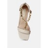 Real Gem T Strap Chain Detail Sandals - 3 of 4