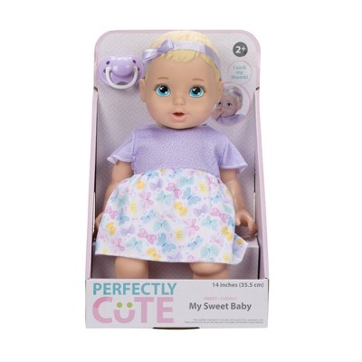 Perfectly Cute 14&#34; Girl Baby Doll - Blonde Hair, Blue Eyes