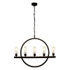 Chloe Lighting Ironclad Farmhouse 5 Light Oil Rubbed Bronze Ceiling Pendant 32" Wide - 2 of 4