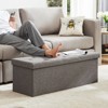 JIONJOY 43  Wide Tufted Rectangle Standard Ottoman with Storage | Grey - 4 of 4
