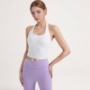Anna-Kaci Active Women's Halter Neck Cropped Tank Top with Built-In Bra and Stretch Fabric for Workout or Casual Wear - 2 of 4
