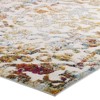 Modway Reflect Distressed Vintage Ornate Floral Lattice 5x8 Indoor and Outdoor Area Rug, 5 ft x 8 ft, Primrose/Ivory, Light Blue, Multicolored - 3 of 4