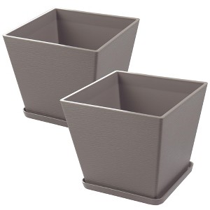 Kozyard Planter Indoor Outdoor Plant Pots with Tray Collecting Water for Tall Plants, Flowers - 1 of 4