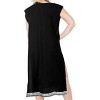 HAPPY BAY Women's Summer Vacation Beachwear Swim Suit Loose Bathing Suit Swim Beach Cover-up Dress Robe X-Large-XX-Large Black Solid - 2 of 4