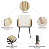 Yaheetech 3-Piece Outdoor Metal Frame Wicker Bistro Set w/ 2 Chairs and Tempered Glass Top Side Table, Tan - 4 of 4