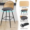 Bekrvio 29'' Counter Height Bar Stools, 360° Swivel Upholstered Faux Leather - 4 of 4
