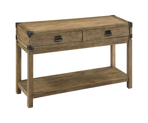 Two Drawer Console Table Rust - Treasure Trove