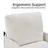 Kumasinova Modern Accent Chair,Comfy Arm Chair with Removable Cushion,Vanity Chair for Living Room,Bedroom,Home Office,White - 3 of 4