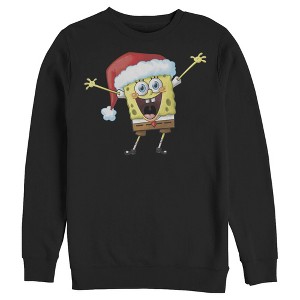 Men's SpongeBob SquarePants Happy Santa Sweatshirt - 1 of 3