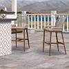 PURPLE LEAF 2 Pieces Bar Stools Patio Modern Rattan Barstools Aluminum Woven Tall Bar Chairs with Cushions for Outdoor Kitchen Island Garden - 2 of 4