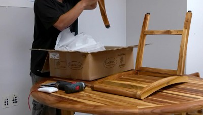 Elegant Harmony 24" Wide Teak Wood Safety Shower Bench with Shelf