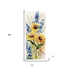 HomeRoots 36" White Yellow Blue And Green White Solid Wood Sunflowers Porch Sign - 3 of 4