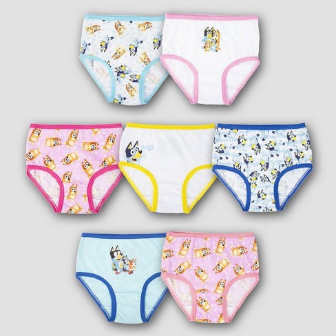 Toddler Girls' 7pk Bluey Classic Briefs 2t-3t - Colors May Vary : Target