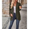 Coolmee Women's Long Cardigan Lightweight Sweater Open Front Long Sleeve Outfits with Pockets - 3 of 4