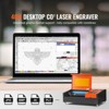 VEVOR 40W Desktop CO2 Laser Engraver, 12 x 8 in, 11.8 IPS Laser Cutter Machine with Water-Cooled Laser Tube, Compatible with CorelDRAW, Orange - 3 of 4