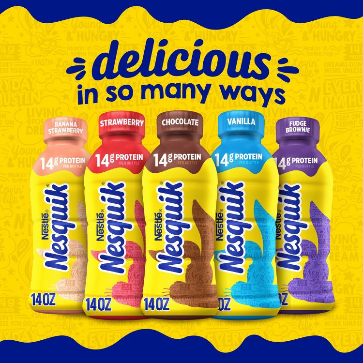 Nesquik Low Fat Chocolate Milk - 14 fl oz: Gluten-Free, No High Fructose Corn Syrup, 5 of 7