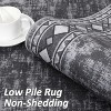 EcoSummer 60 x 84 in Modern Area Rug, Non-Slip Machine Washable Soft Rug with Geometric Border, Low Pile Floor Mat for Bedroom, Living Room, Grey - 3 of 4