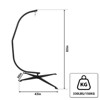 Heavy-Duty Hammock Stand for Chair, C-Stand Metal 330LBS Lord, 360¡ã Rotation for Balconies, Porches, Patios, Decks and Backyards Stand Only - 3 of 4