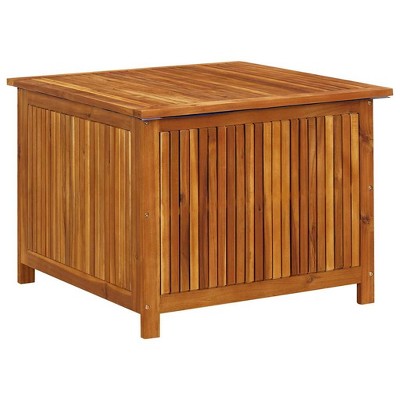 VidaXL Patio Storage Box 29.5"x29.5"x22.8" Solid Acacia Wood