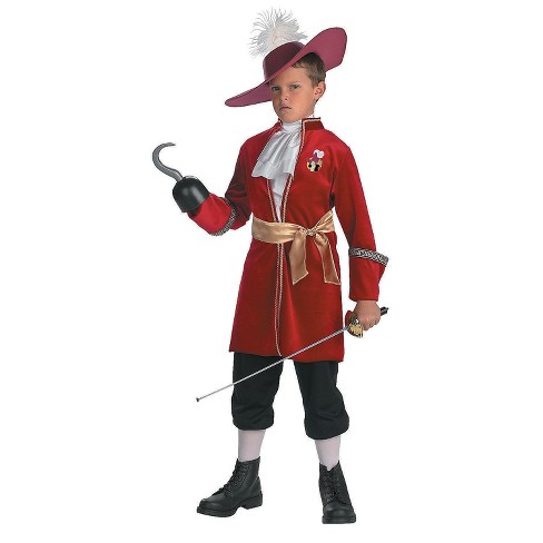 Toddler Boys' Captain Hook Classic Costume - Size 3t-4t - Red : Target