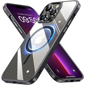 Entronix [Magnetic] Case Compatible with iPhone 13 Pro Max - [Clear Back] Soft Matte Frame - 1 of 4