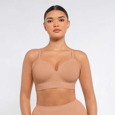 Feelingirl Women's Wireless Push-Up Seamless Comfort Full Coverage Bra