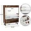 UbMelt 35.43"Shoe Cabinet with 2 Fold-Out Doors and Bottom Shelf,Wooden Shoe Cabinet with Metal Legs for Entryway - 3 of 4