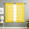 Designer Sheer Voile Rod Pocket Curtains For Small Windows - 2 of 3