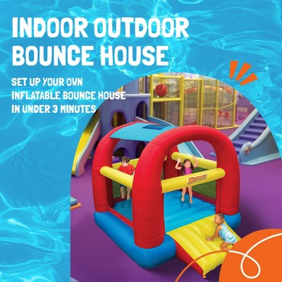Banzai Banzai Cool Canopy Bouncer Outdoor Inflatable Slide/Shaded Backyard Bounce House