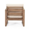 PAGED Wood Patio Dining Chairs Patio Chairs with Waterproof Thick Cushion Deep Seating for Garden, Patio, Lawn - 3 of 4