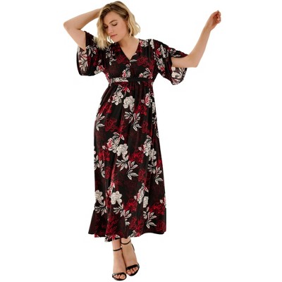 ellos Plus Size Knit Tie-Back Maxi