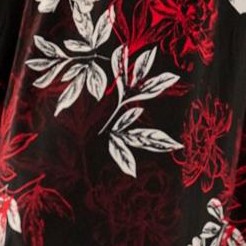 black red white floral