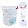 Unique Bargains Folding Flower Pattern Laundry Basket 13.39"x15.75" White 1 Pc - 3 of 4