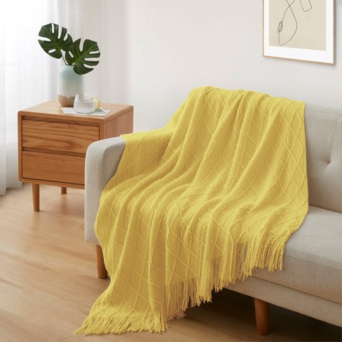 Peace Nest 50 x60 Diamond Knit Throw Blanket Yellow Target