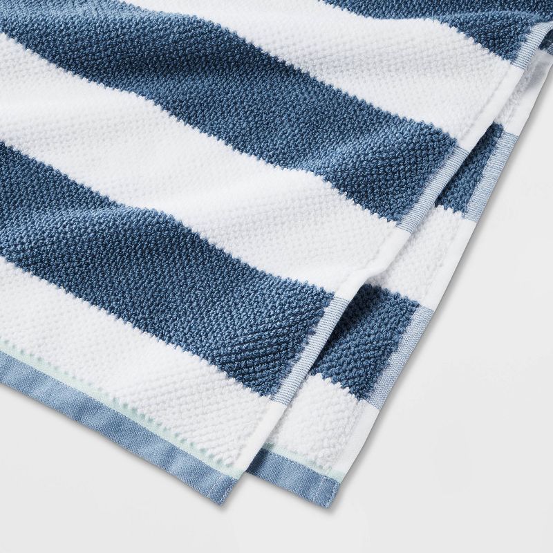 Striped Kids' Towel Navy with SILVADUR™ Antimicrobial Technology - Pillowfort™, 3 of 5
