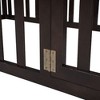 CAVINAS Twin Size Bed Frame, Wood Daybed Frame with Fence and Door, Floor Bed for Kids, Teens, Girls, Boys, Floor Platform Bed - 3 of 4