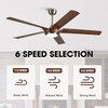 Parrot Uncle 65" Modern Satin Nickel Indoor 3-Color Temperature Integrated LED Ceiling Fan - 3 of 4